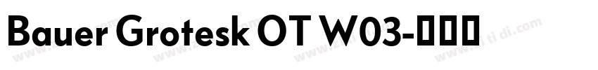 Bauer Grotesk OT W03字体转换